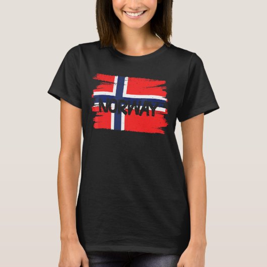 Norwegische Flagge T-Shirt (Vorderseite)