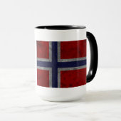 Norwegische Flagge Tasse (VorderseiteRechts)
