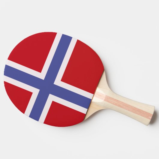 Norwegische Flagge Tischtennis Schläger (Seitenansicht)
