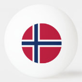Norwegische Flagge Tischtennisball (Rückseite)