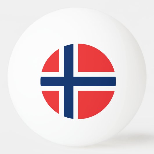 Norwegische Flagge Tischtennisball (Vorderseite)