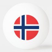 Norwegische Flagge Tischtennisball (Rückseite)