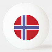 Norwegische Flagge Tischtennisball (Rückseite)