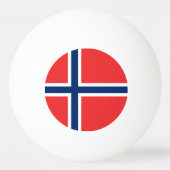 Norwegische Flagge Tischtennisball (Rückseite)
