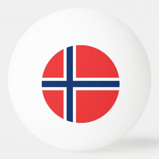 Norwegische Flagge Tischtennisball (Rückseite)