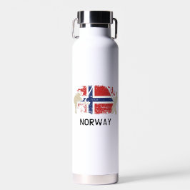 Norwegische Flagge Trinkflasche