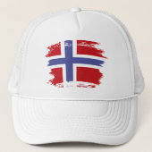 Norwegische Flagge Truckerkappe (Vorderseite)