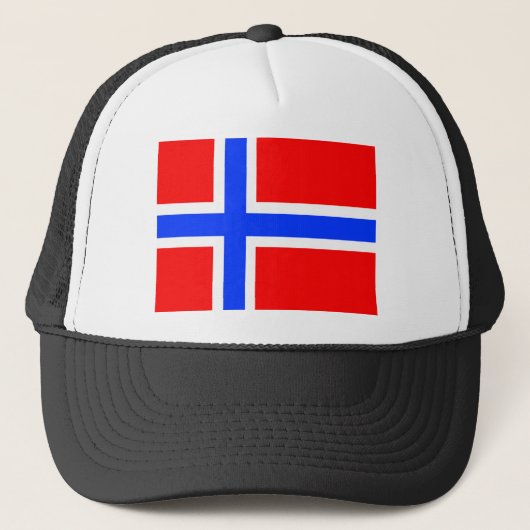 Norwegische Flagge Truckerkappe (Vorderseite)