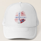 Norwegische Flagge Truckerkappe (Vorderseite)