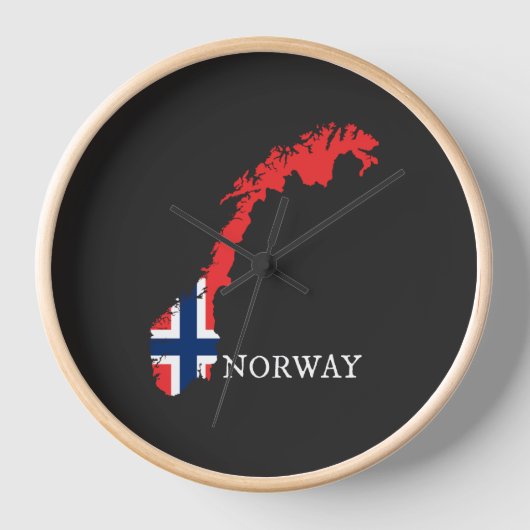 Norwegische Flagge Uhr (Vorderseite)