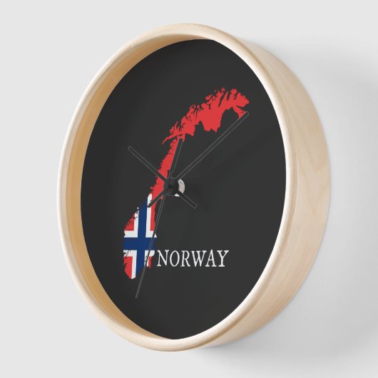 Norwegische Flagge Uhr (Winkel)