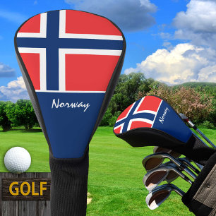 Norwegische Flagge und Golf Norwegen - Sportarten Golf Headcover