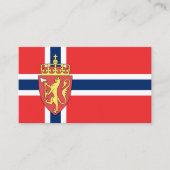 Norwegische Flagge und Wappen, Flagge Norwegens Visitenkarte (Vorderseite)