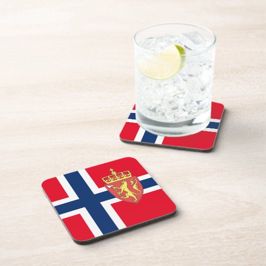 Norwegische Flagge Untersetzer (Rechte Seite)