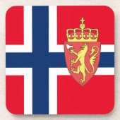 Norwegische Flagge Untersetzer (Vorderseite)