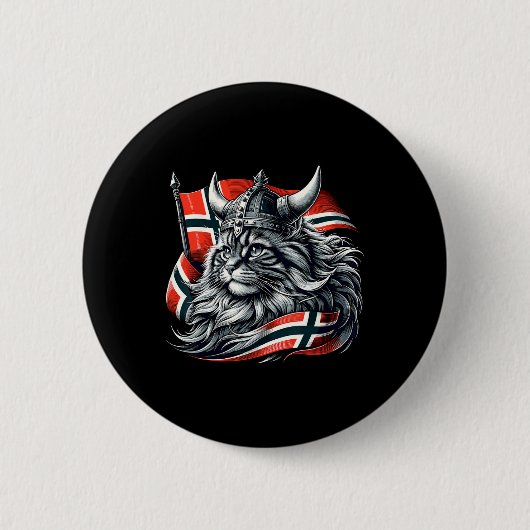 Norwegische Flagge: Viking Norwegen Button (Vorderseite)