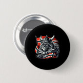 Norwegische Flagge: Viking Norwegen Button (Vorne & Hinten)