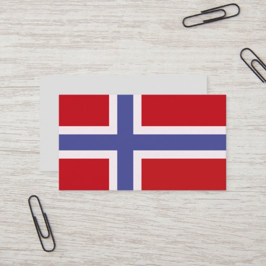 Norwegische Flagge Visitenkarte (Vorderseite/Rückseite Beispiel)