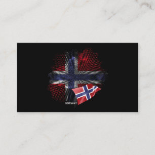 norwegische Flagge Visitenkarte