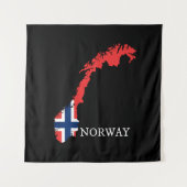 Norwegische Flagge Wandteppich (Vorderseite)