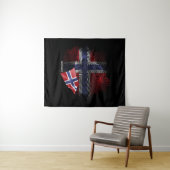 norwegische Flagge Wandteppich (Beispiel (Horizontal))