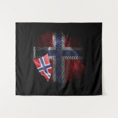 norwegische Flagge Wandteppich (Vorderseite (Horizontal))