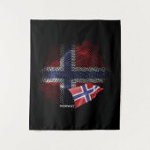 norwegische Flagge Wandteppich (Vorderseite)