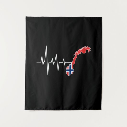 Norwegische Flagge Wandteppich (Vorderseite)