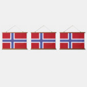 Norwegische Flagge Wandteppich Mit Holzrahmen (Dreifach)