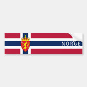 Norwegische Flagge/Wappen Autoaufkleber (Vorne)