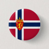 Norwegische Flagge/Wappen Button (Vorderseite)