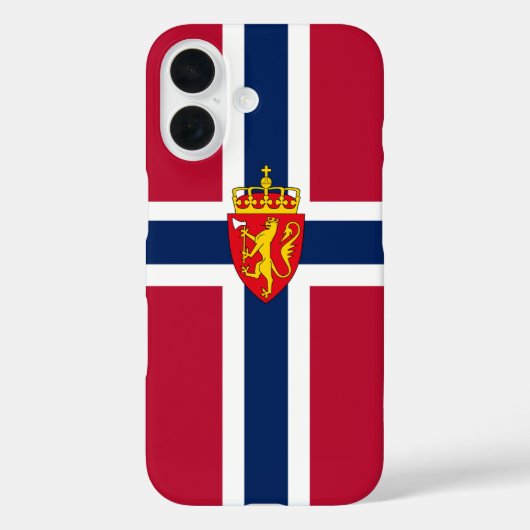 Norwegische Flagge/Wappen Case-Mate iPhone Hülle (Rückseite)