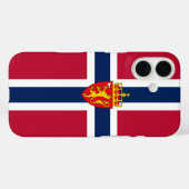 Norwegische Flagge/Wappen Case-Mate iPhone Hülle (Rückseite (Horizontal))