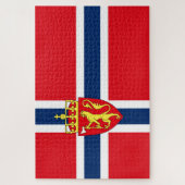 Norwegische Flagge/Wappen des Nordischen Norwegen Puzzle (Vertikal)