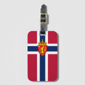 Norwegische Flagge/Wappen Gepäckanhänger (Vorderseite Vertikal)