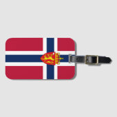 Norwegische Flagge/Wappen Gepäckanhänger (Vorderseite (Horizontal))