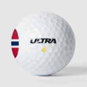 Norwegische Flagge/Wappen Golfball (Logo)