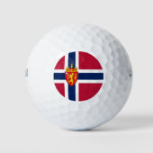Norwegische Flagge/Wappen Golfball (Vorderseite)