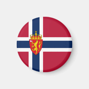 Norwegische Flagge/Wappen Magnet