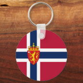Norwegische Flagge/Wappen Schlüsselanhänger (Rückseite)