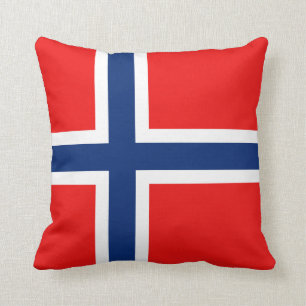 Norwegische Flagge x Flaggenkissen Kissen