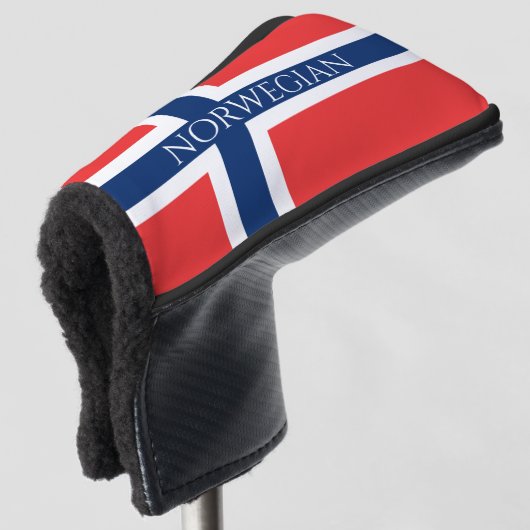 Norwegische Flagge — Zolldecke für Golf Golf Headcover (3/4 Vorderseite)