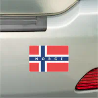 Norwegische Flagge: Zollfahne Auto Magnet