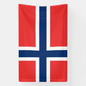 Norwegische Flagge - Zollzeichen Banner (Vertikal)