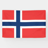 Norwegische Flagge - Zollzeichen Banner (Horizontal)