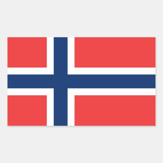 Norwegische Flaggen-Aufkleber Rechteckiger Aufkleber (Vorderseite)