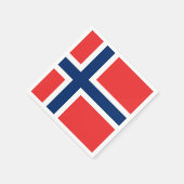 Norwegische Flaggen Serviette (Ecke)