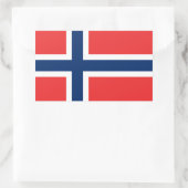 Norwegische Flaggenkleber* Rechteckiger Aufkleber (Tasche)