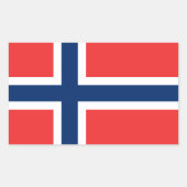 Norwegische Flaggenkleber* Rechteckiger Aufkleber (Vorderseite)