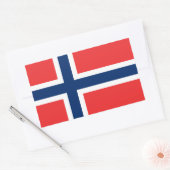 Norwegische Flaggenkleber* Rechteckiger Aufkleber (Umschlag)